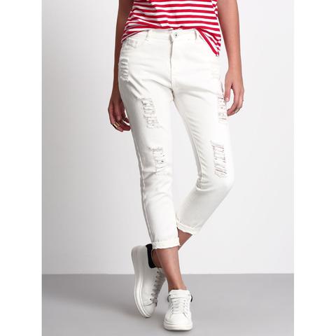 Pantalón Rotos Denim -blanco