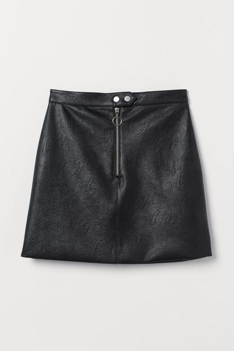 H & M - Gonna In Finta Pelle - Nero