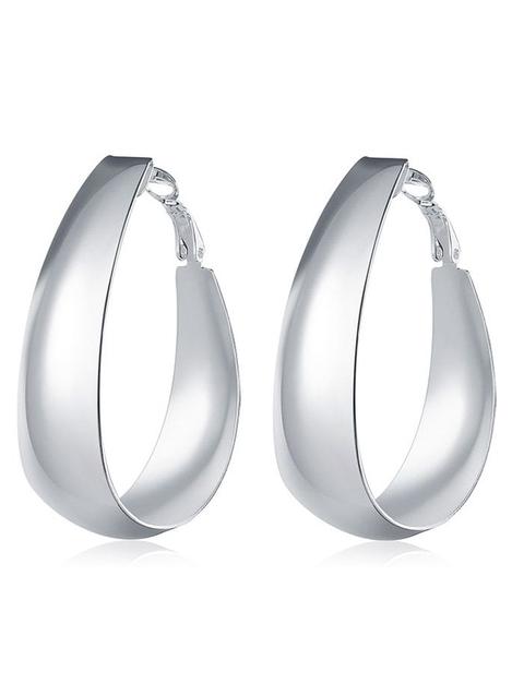 Orecchini A Cerchi Rotondi In Argento Sterling Silver