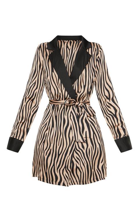 zebra blazer dress