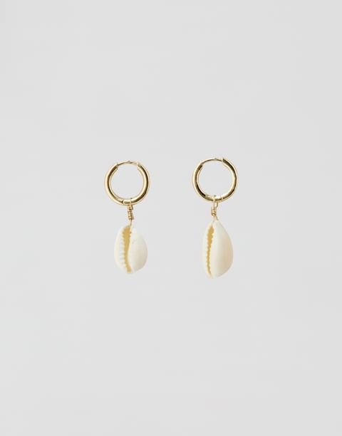 Pendientes Aro Dorado Conchas