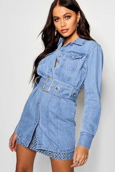 boohoo longline denim jacket