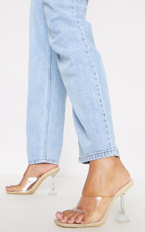 Nude Clear Cake Stand Heel Mule
