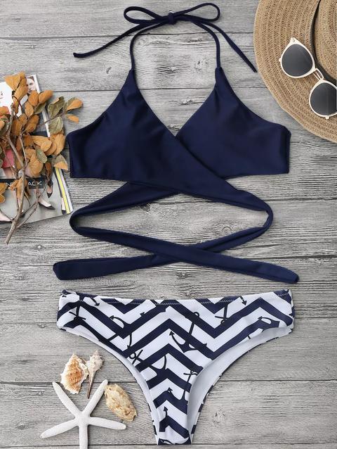 Zig Zag Anchor Wrap Bikini