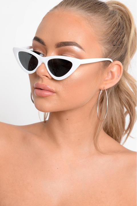 White Cat Eye Sunglasses - Lynne