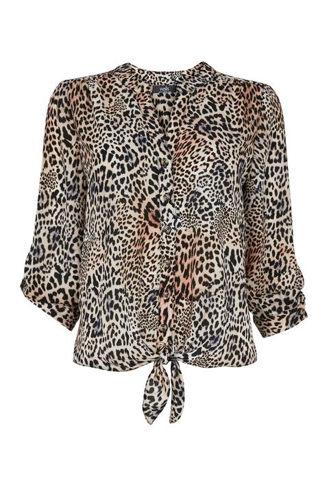 wallis animal print shirt dress