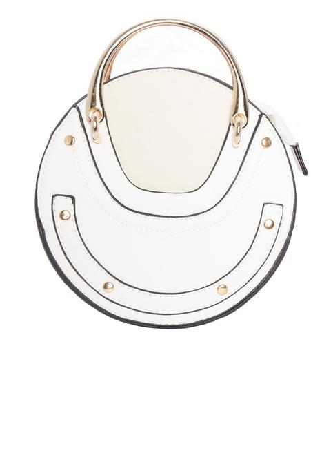 Wendy White Gold Circle Bag