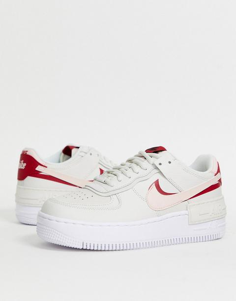 Nike - Air Force 1 Shadow - Baskets - Blanc Cassé Et Rose from ...