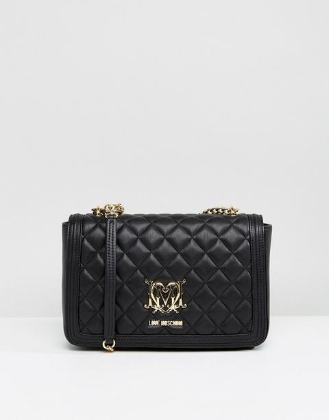 love moschino heart quilted shoulder bag