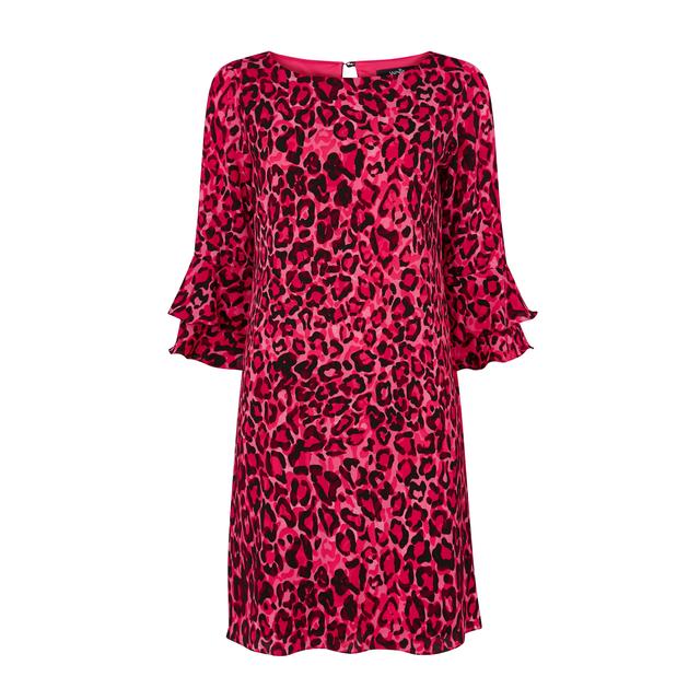 wallis pink animal print dress