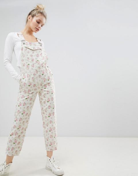 Peto Vaquero Con Estampado Floral De Asos Design