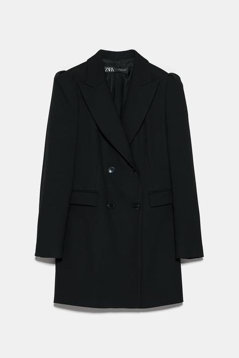 Veste Longue À Manches Bouffantes