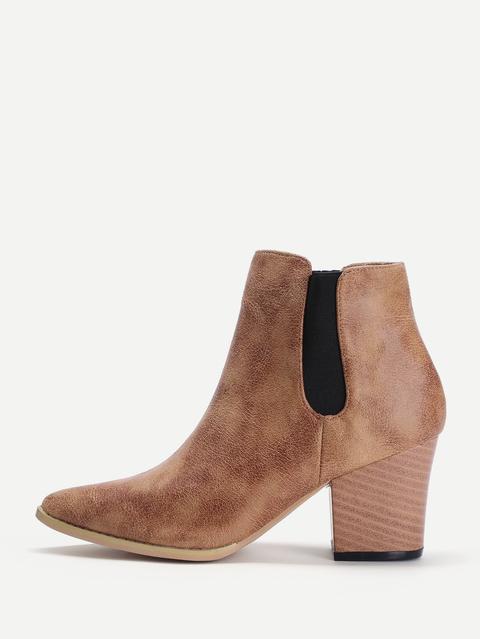 Block Heel Chelsea Boots