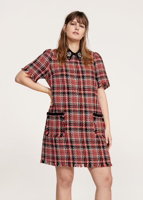 Vestido Cuadros Tweed