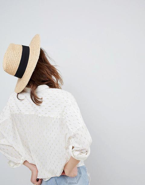 Glamorous Straw Hat-beige