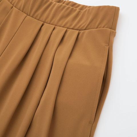 Crepe jersey flare store wide cropped pants