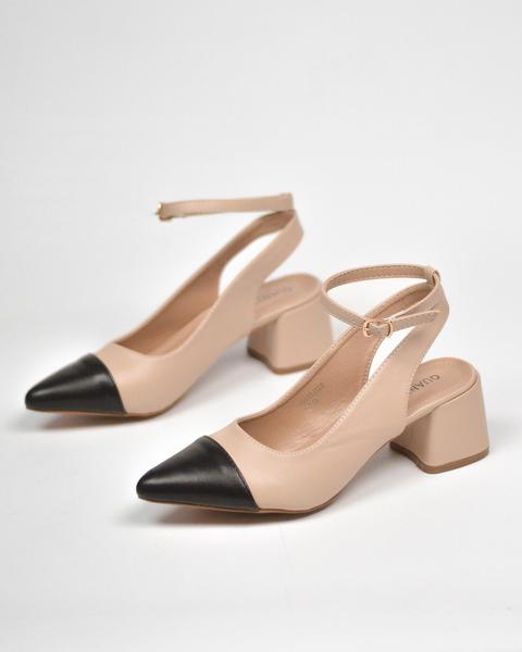 Paris - Nude Mid Heeled Shoes