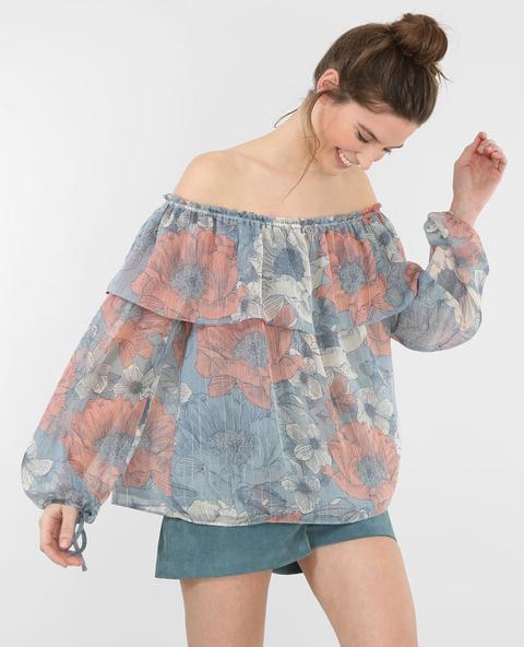 Blusa Folk Estampada