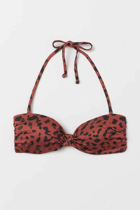 Top De Bikini Bandeau - Rojo