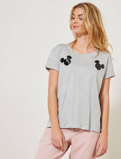 Camiseta 'mickey' Con Lentejuelas Reversibles