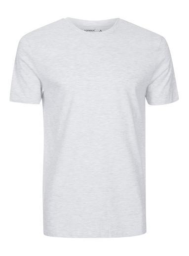 Mens Grey Marl Slim Fit T-shirt, Grey