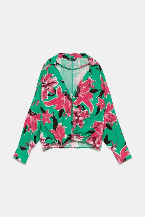 Camisa Popelín Estampado Floral