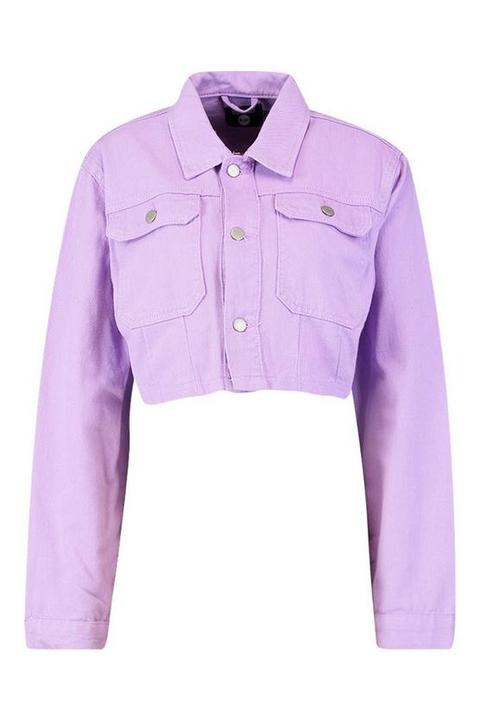 purple denim shirt