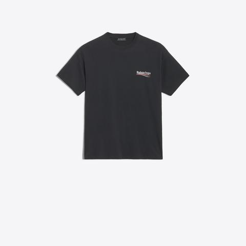 T-shirt Mit Kurzen Ärmeln Und Balenciaga Logo-print