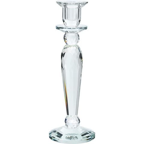 Crystal Clear Glass Dinner Candle Holder 26x9cm