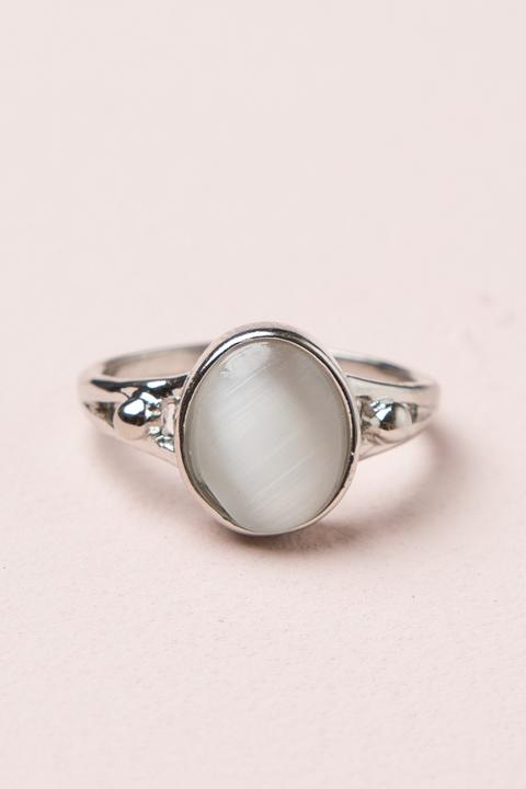 White Stone Ring