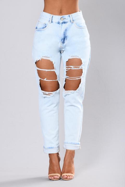 Lizzi Boyfriend Jeans - Light Blue