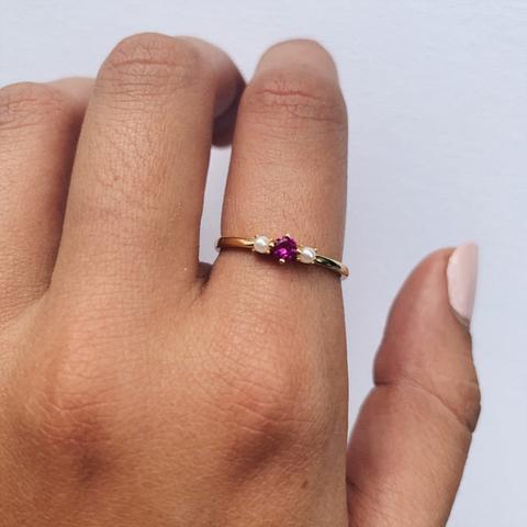 Anillo Iris Fucsia