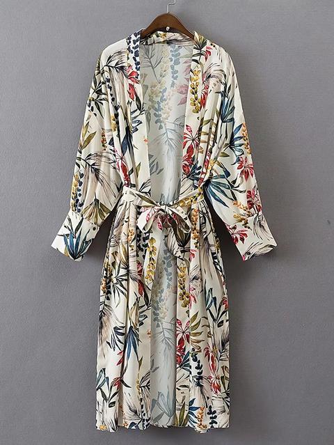 Kimono Con Stampa Floreale