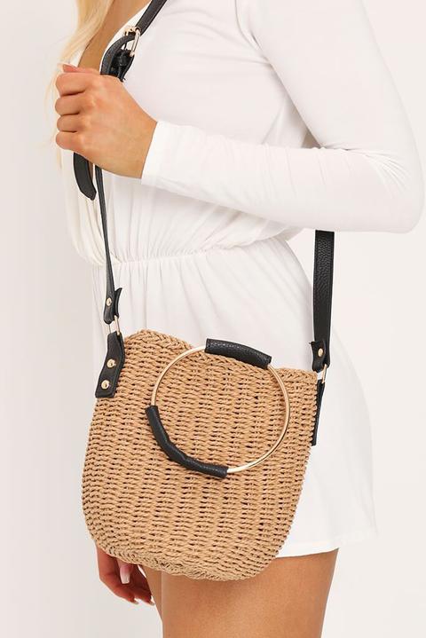 Tan Structured Weave Bag