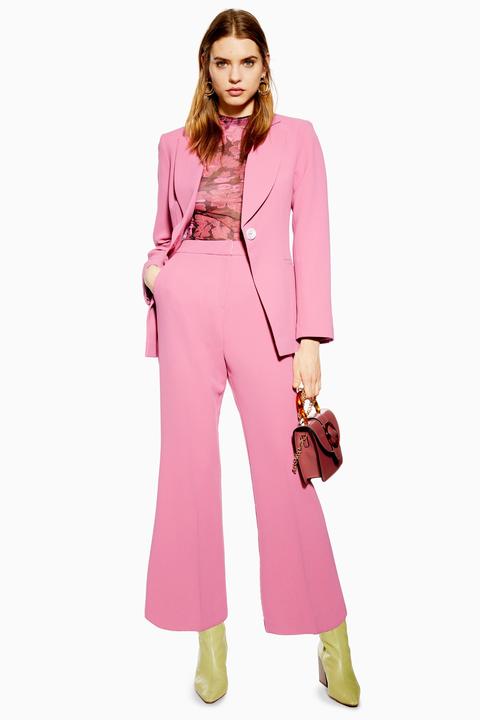 Womens Kick Flare Trousers - Pink, Pink