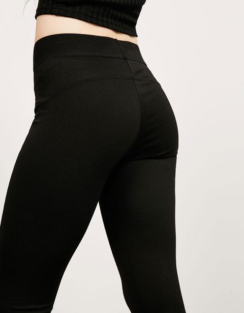 Leggin Bsk Push Up Cintura Contraste - Special Prices - Bershka España