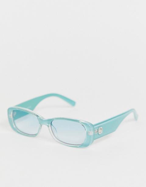 Le Specs - Unreal! - Occhiali Da Sole Squadrati Blu - Blu