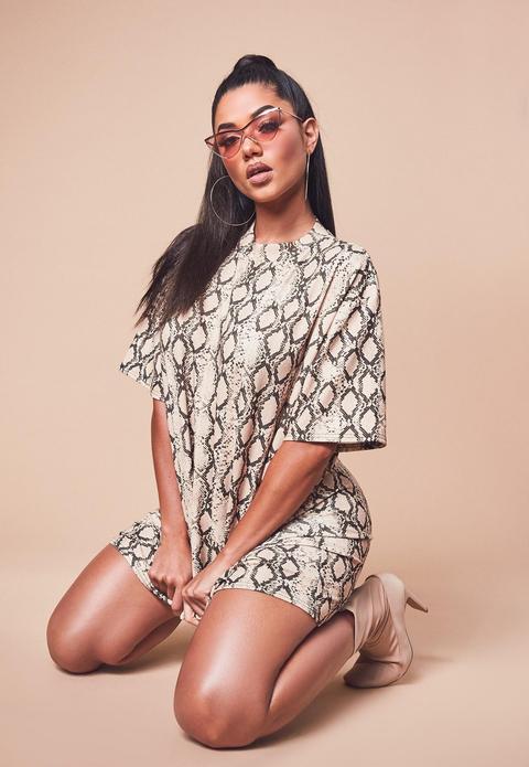 snakeskin t shirt dress