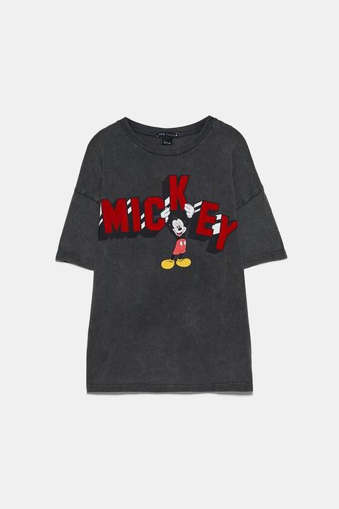 Camiseta Efecto Lavado Mickey Mouse ©disney