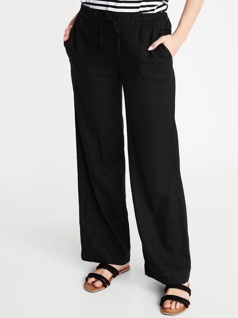 Old navy hot sale black linen pants