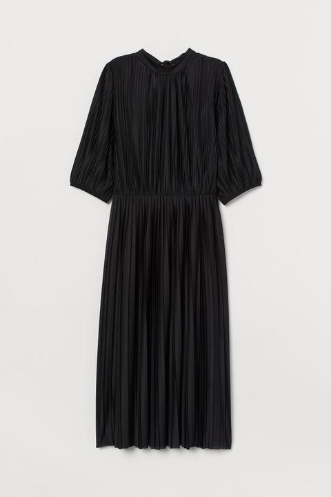 Pleated Dress - Black