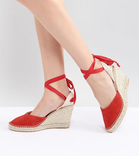 Park Lane - Espadrilles Mit Keilabsatz - Rot