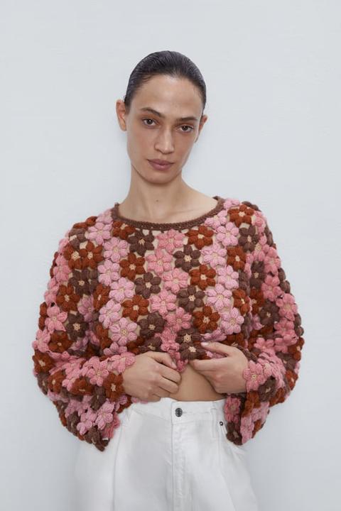 crochet jumper zara
