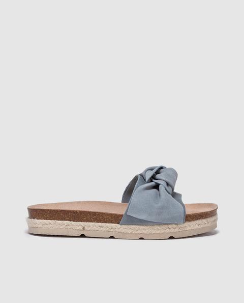 Yokono - Sandalias Planas De Mujer De Piel En Color Azul