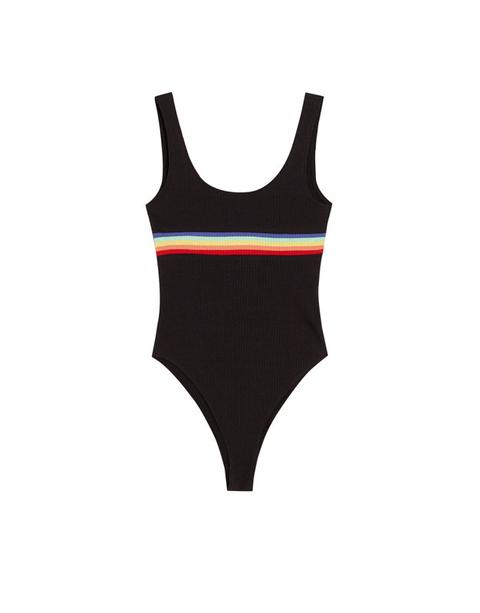Body A Canotta A Righe Multicolore