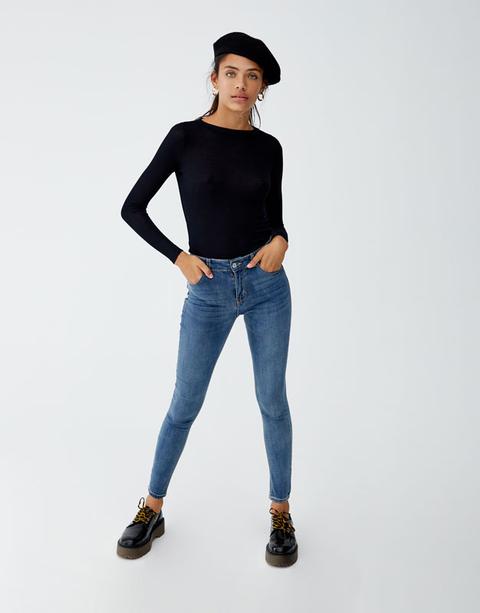 Jeans Skinny Fit A Vita Media