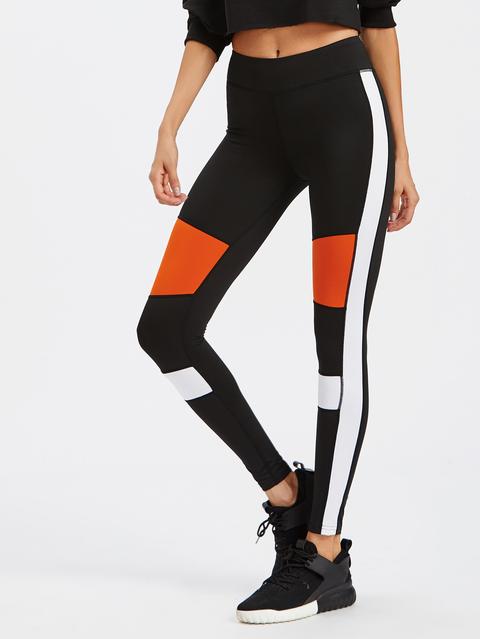 Active Contrast Panel Leggings