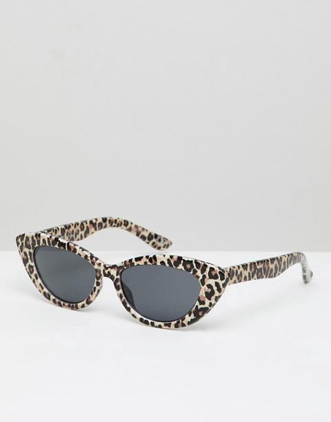 Gafas De Sol Ojos De Gato Puntiagudas Con Diseño De Leopardo De Asos Design-verde