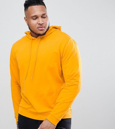 Asos Design Plus - Felpa Con Cappuccio Elasticizzata Gialla - Giallo