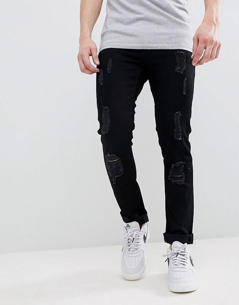 Voi Jeans Skinny Fit Jeans In Ripped